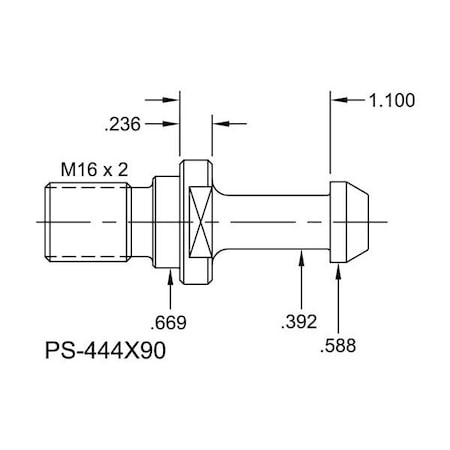 Tj Davies Co Solid Retention Knob PS-444X90
